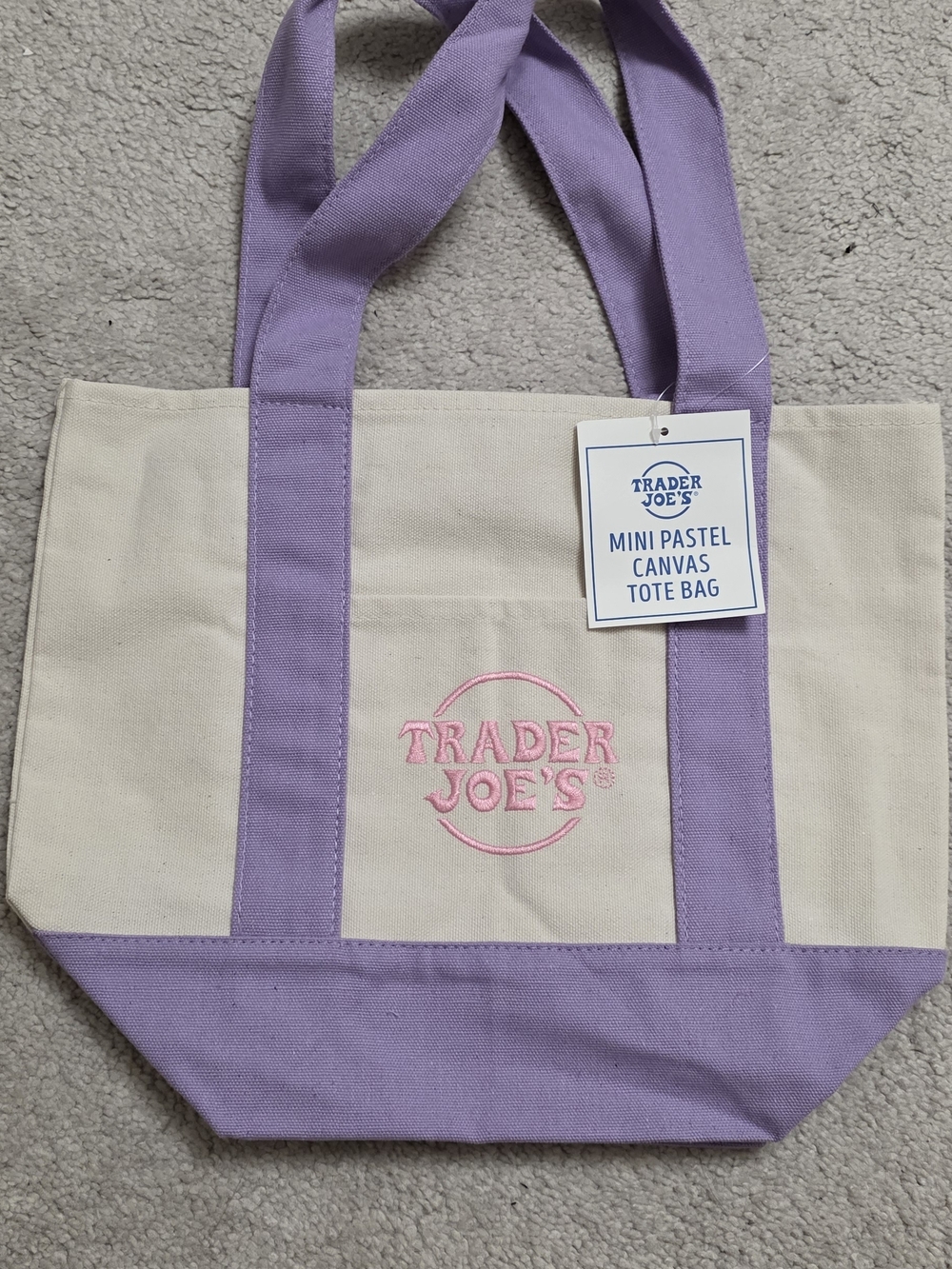 Trader Joes Lilac Tote